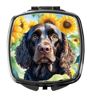 American Water Spaniel in Sunflowers Compact Mirror Decorative Travel Makeup Mirror for Women Girls Gifts Pocket Makeup Mirror Folding Handheld American Water Spaniel in Sunflowers Compact Mirror Decorative Travel Makeup Mirror for Women Girls Gifts Pocket Makeup Mirror Folding Handheld