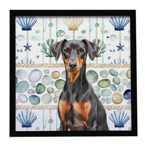 German Pinscher Coastal Sea Glass Framed Metal Print Bathroom, Kitchen, Office, Home Decor Wall Art Ready to Hang, Square, 8X8 German Pinscher Coastal Sea Glass Framed Metal Print Bathroom, Kitchen, Office, Home Decor Wall Art Ready to Hang, Square, 8X8