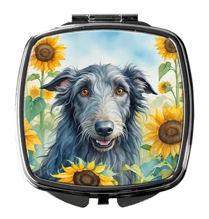 Scottish Deerhound in Sunflowers Compact Mirror Decorative Travel Makeup Mirror for Women Girls Gifts Pocket Makeup Mirror Folding Handheld Scottish Deerhound in Sunflowers Compact Mirror Decorative Travel Makeup Mirror for Women Girls Gifts Pocket Makeup Mirror Folding Handheld
