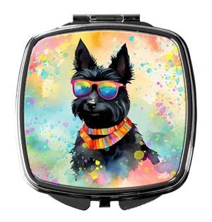 Scottish Terrier Hippie Dawg Compact Mirror Decorative Travel Makeup Mirror for Women Girls Gifts Pocket Makeup Mirror Folding Handheld Scottish Terrier Hippie Dawg Compact Mirror Decorative Travel Makeup Mirror for Women Girls Gifts Pocket Makeup Mirror Folding Handheld