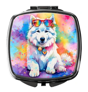 Samoyed Hippie Dawg Compact Mirror Decorative Travel Makeup Mirror for Women Girls Gifts Pocket Makeup Mirror Folding Handheld Samoyed Hippie Dawg Compact Mirror Decorative Travel Makeup Mirror for Women Girls Gifts Pocket Makeup Mirror Folding Handheld