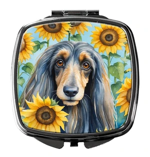 Afghan Hound in Sunflowers Compact Mirror Decorative Travel Makeup Mirror for Women Girls Gifts Pocket Makeup Mirror Folding Handheld Afghan Hound in Sunflowers Compact Mirror Decorative Travel Makeup Mirror for Women Girls Gifts Pocket Makeup Mirror Folding Handheld