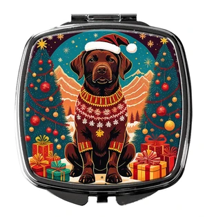 Chocolate Labrador Retriever Christmas Compact Mirror Decorative Travel Makeup Mirror for Women Girls Gifts Pocket Makeup Mirror Folding Handheld Chocolate Labrador Retriever Christmas Compact Mirror Decorative Travel Makeup Mirror for Women Girls Gifts Pocket Makeup Mirror Folding Handheld