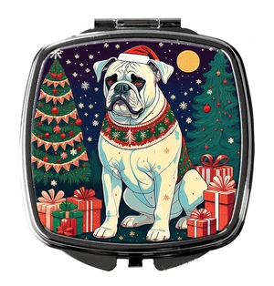 White Boxer Christmas Compact Mirror Decorative Travel Makeup Mirror for Women Girls Gifts Pocket Makeup Mirror Folding Handheld White Boxer Christmas Compact Mirror Decorative Travel Makeup Mirror for Women Girls Gifts Pocket Makeup Mirror Folding Handheld