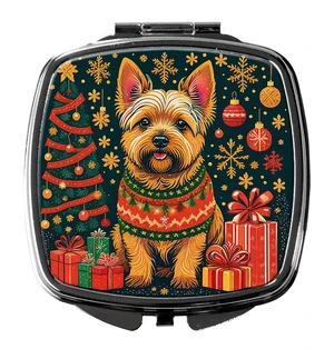 Norwich Terrier Christmas Compact Mirror Decorative Travel Makeup Mirror for Women Girls Gifts Pocket Makeup Mirror Folding Handheld Norwich Terrier Christmas Compact Mirror Decorative Travel Makeup Mirror for Women Girls Gifts Pocket Makeup Mirror Folding Handheld