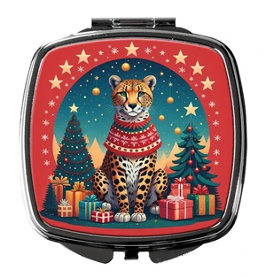 Cheetah Christmas Compact Mirror Decorative Travel Makeup Mirror for Women Girls Gifts Pocket Makeup Mirror Folding Handheld Cheetah Christmas Compact Mirror Decorative Travel Makeup Mirror for Women Girls Gifts Pocket Makeup Mirror Folding Handheld
