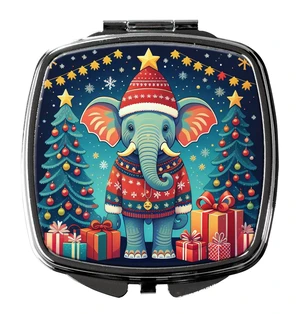 Elephant Christmas Compact Mirror Decorative Travel Makeup Mirror for Women Girls Gifts Pocket Makeup Mirror Folding Handheld Elephant Christmas Compact Mirror Decorative Travel Makeup Mirror for Women Girls Gifts Pocket Makeup Mirror Folding Handheld