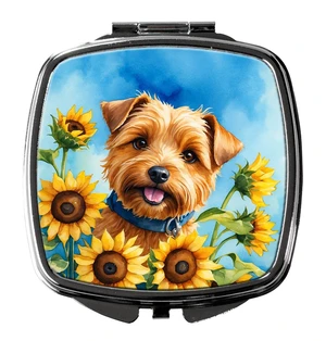 Norfolk Terrier in Sunflowers Compact Mirror Decorative Travel Makeup Mirror for Women Girls Gifts Pocket Makeup Mirror Folding Handheld Norfolk Terrier in Sunflowers Compact Mirror Decorative Travel Makeup Mirror for Women Girls Gifts Pocket Makeup Mirror Folding Handheld