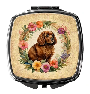 American Water Spaniel and Flowers Compact Mirror Decorative Travel Makeup Mirror for Women Girls Gifts Pocket Makeup Mirror Folding Handheld American Water Spaniel and Flowers Compact Mirror Decorative Travel Makeup Mirror for Women Girls Gifts Pocket Makeup Mirror Folding Handheld