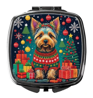 Australian Terrier Christmas Compact Mirror Decorative Travel Makeup Mirror for Women Girls Gifts Pocket Makeup Mirror Folding Handheld Australian Terrier Christmas Compact Mirror Decorative Travel Makeup Mirror for Women Girls Gifts Pocket Makeup Mirror Folding Handheld