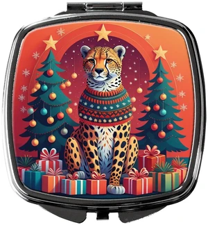 Cheetah Christmas Compact Mirror Decorative Travel Makeup Mirror for Women Girls Gifts Pocket Makeup Mirror Folding Handheld Cheetah Christmas Compact Mirror Decorative Travel Makeup Mirror for Women Girls Gifts Pocket Makeup Mirror Folding Handheld