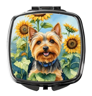 Silky Terrier in Sunflowers Compact Mirror Decorative Travel Makeup Mirror for Women Girls Gifts Pocket Makeup Mirror Folding Handheld Silky Terrier in Sunflowers Compact Mirror Decorative Travel Makeup Mirror for Women Girls Gifts Pocket Makeup Mirror Folding Handheld