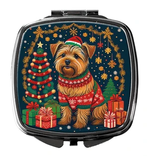 Norfolk Terrier Christmas Compact Mirror Decorative Travel Makeup Mirror for Women Girls Gifts Pocket Makeup Mirror Folding Handheld Norfolk Terrier Christmas Compact Mirror Decorative Travel Makeup Mirror for Women Girls Gifts Pocket Makeup Mirror Folding Handheld