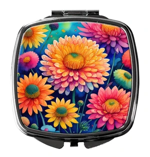 Colorful Chrysanthemums Compact Mirror Decorative Travel Makeup Mirror for Women Girls Gifts Pocket Makeup Mirror Folding Handheld Colorful Chrysanthemums Compact Mirror Decorative Travel Makeup Mirror for Women Girls Gifts Pocket Makeup Mirror Folding Handheld