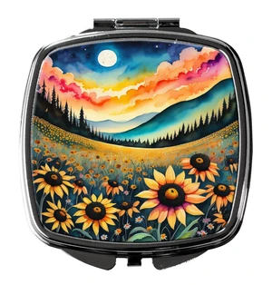 Colorful Black-eyed Susans Compact Mirror Decorative Travel Makeup Mirror for Women Girls Gifts Pocket Makeup Mirror Folding Handheld Colorful Black-eyed Susans Compact Mirror Decorative Travel Makeup Mirror for Women Girls Gifts Pocket Makeup Mirror Folding Handheld
