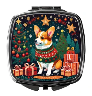 Corgi Christmas Compact Mirror Decorative Travel Makeup Mirror for Women Girls Gifts Pocket Makeup Mirror Folding Handheld Corgi Christmas Compact Mirror Decorative Travel Makeup Mirror for Women Girls Gifts Pocket Makeup Mirror Folding Handheld