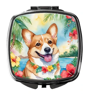 Corgi Luau Compact Mirror Decorative Travel Makeup Mirror for Women Girls Gifts Pocket Makeup Mirror Folding Handheld Corgi Luau Compact Mirror Decorative Travel Makeup Mirror for Women Girls Gifts Pocket Makeup Mirror Folding Handheld
