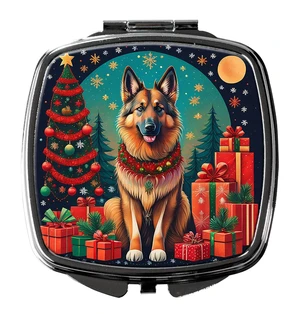 Belgian Tervuren Christmas Compact Mirror Decorative Travel Makeup Mirror for Women Girls Gifts Pocket Makeup Mirror Folding Handheld Belgian Tervuren Christmas Compact Mirror Decorative Travel Makeup Mirror for Women Girls Gifts Pocket Makeup Mirror Folding Handheld