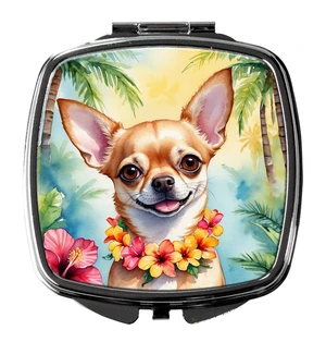Chihuahua Luau Compact Mirror Decorative Travel Makeup Mirror for Women Girls Gifts Pocket Makeup Mirror Folding Handheld Chihuahua Luau Compact Mirror Decorative Travel Makeup Mirror for Women Girls Gifts Pocket Makeup Mirror Folding Handheld