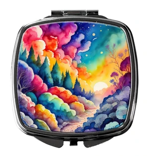 Colorful Dusty Miller Compact Mirror Decorative Travel Makeup Mirror for Women Girls Gifts Pocket Makeup Mirror Folding Handheld Colorful Dusty Miller Compact Mirror Decorative Travel Makeup Mirror for Women Girls Gifts Pocket Makeup Mirror Folding Handheld