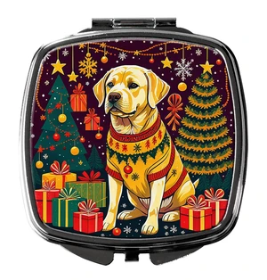 Yellow Labrador Retriever Christmas Compact Mirror Decorative Travel Makeup Mirror for Women Girls Gifts Pocket Makeup Mirror Folding Handheld Yellow Labrador Retriever Christmas Compact Mirror Decorative Travel Makeup Mirror for Women Girls Gifts Pocket Makeup Mirror Folding Handheld
