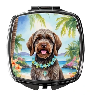 Wirehaired Pointing Griffon Luau Compact Mirror Decorative Travel Makeup Mirror for Women Girls Gifts Pocket Makeup Mirror Folding Handheld Wirehaired Pointing Griffon Luau Compact Mirror Decorative Travel Makeup Mirror for Women Girls Gifts Pocket Makeup Mirror Folding Handheld