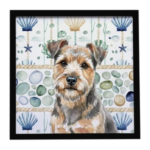 Grizzle and Tan Norfolk Terrier Coastal Sea Glass Framed Metal Print Bathroom, Kitchen, Office, Home Decor Wall Art Ready to Hang, Square, 8X8 Grizzle and Tan Norfolk Terrier Coastal Sea Glass Framed Metal Print Bathroom, Kitchen, Office, Home Decor Wall Art Ready to Hang, Square, 8X8