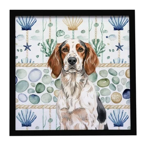 Tricolor English Setter Coastal Sea Glass Framed Metal Print Bathroom, Kitchen, Office, Home Decor Wall Art Ready to Hang, Square, 8X8 Tricolor English Setter Coastal Sea Glass Framed Metal Print Bathroom, Kitchen, Office, Home Decor Wall Art Ready to Hang, Square, 8X8