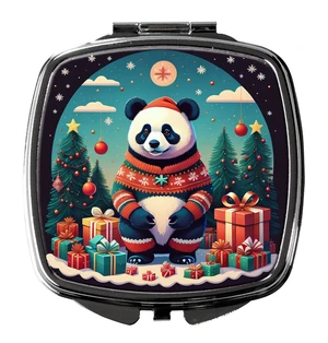 Panda Christmas Compact Mirror Decorative Travel Makeup Mirror for Women Girls Gifts Pocket Makeup Mirror Folding Handheld Panda Christmas Compact Mirror Decorative Travel Makeup Mirror for Women Girls Gifts Pocket Makeup Mirror Folding Handheld