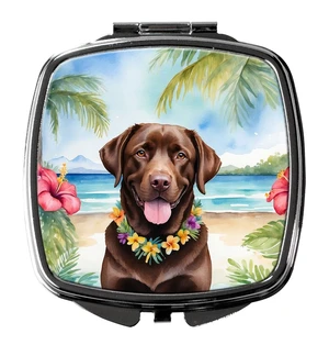 Chocolate Labrador Retriever Luau Compact Mirror Decorative Travel Makeup Mirror for Women Girls Gifts Pocket Makeup Mirror Folding Handheld Chocolate Labrador Retriever Luau Compact Mirror Decorative Travel Makeup Mirror for Women Girls Gifts Pocket Makeup Mirror Folding Handheld