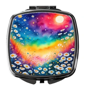 Colorful Daisies Compact Mirror Decorative Travel Makeup Mirror for Women Girls Gifts Pocket Makeup Mirror Folding Handheld Colorful Daisies Compact Mirror Decorative Travel Makeup Mirror for Women Girls Gifts Pocket Makeup Mirror Folding Handheld