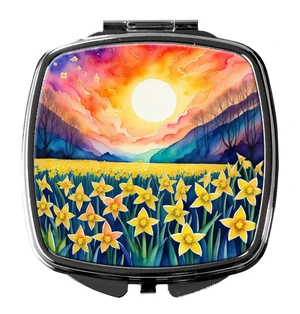 Colorful Daffodils Compact Mirror Decorative Travel Makeup Mirror for Women Girls Gifts Pocket Makeup Mirror Folding Handheld Colorful Daffodils Compact Mirror Decorative Travel Makeup Mirror for Women Girls Gifts Pocket Makeup Mirror Folding Handheld