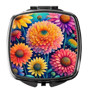 Colorful Chrysanthemums Compact Mirror Decorative Travel Makeup Mirror for Women Girls Gifts Pocket Makeup Mirror Folding Handheld Colorful Chrysanthemums Compact Mirror Decorative Travel Makeup Mirror for Women Girls Gifts Pocket Makeup Mirror Folding Handheld