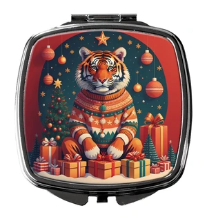 Tiger Christmas Compact Mirror Decorative Travel Makeup Mirror for Women Girls Gifts Pocket Makeup Mirror Folding Handheld Tiger Christmas Compact Mirror Decorative Travel Makeup Mirror for Women Girls Gifts Pocket Makeup Mirror Folding Handheld