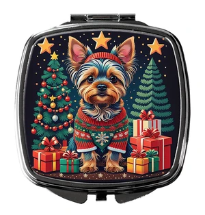 Yorkie Yorkshire Terrier Christmas Compact Mirror Decorative Travel Makeup Mirror for Women Girls Gifts Pocket Makeup Mirror Folding Handheld Yorkie Yorkshire Terrier Christmas Compact Mirror Decorative Travel Makeup Mirror for Women Girls Gifts Pocket Makeup Mirror Folding Handheld