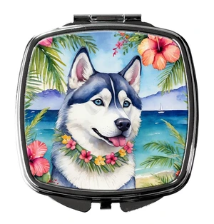 Siberian Husky Luau Compact Mirror Decorative Travel Makeup Mirror for Women Girls Gifts Pocket Makeup Mirror Folding Handheld Siberian Husky Luau Compact Mirror Decorative Travel Makeup Mirror for Women Girls Gifts Pocket Makeup Mirror Folding Handheld
