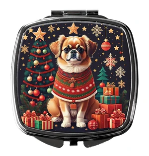 Tibetan Spaniel Christmas Compact Mirror Decorative Travel Makeup Mirror for Women Girls Gifts Pocket Makeup Mirror Folding Handheld Tibetan Spaniel Christmas Compact Mirror Decorative Travel Makeup Mirror for Women Girls Gifts Pocket Makeup Mirror Folding Handheld