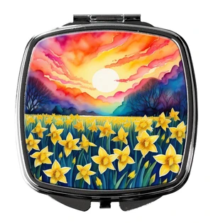 Colorful Daffodils Compact Mirror Decorative Travel Makeup Mirror for Women Girls Gifts Pocket Makeup Mirror Folding Handheld Colorful Daffodils Compact Mirror Decorative Travel Makeup Mirror for Women Girls Gifts Pocket Makeup Mirror Folding Handheld