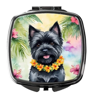 Cairn Terrier Luau Compact Mirror Decorative Travel Makeup Mirror for Women Girls Gifts Pocket Makeup Mirror Folding Handheld Cairn Terrier Luau Compact Mirror Decorative Travel Makeup Mirror for Women Girls Gifts Pocket Makeup Mirror Folding Handheld