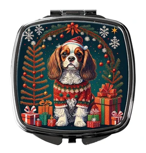 Cavalier King Charles Spaniel Christmas Compact Mirror Decorative Travel Makeup Mirror for Women Girls Gifts Pocket Makeup Mirror Folding Handheld Cavalier King Charles Spaniel Christmas Compact Mirror Decorative Travel Makeup Mirror for Women Girls Gifts Pocket Makeup Mirror Folding Handheld