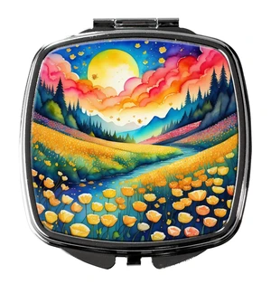 Colorful Buttercups Compact Mirror Decorative Travel Makeup Mirror for Women Girls Gifts Pocket Makeup Mirror Folding Handheld Colorful Buttercups Compact Mirror Decorative Travel Makeup Mirror for Women Girls Gifts Pocket Makeup Mirror Folding Handheld