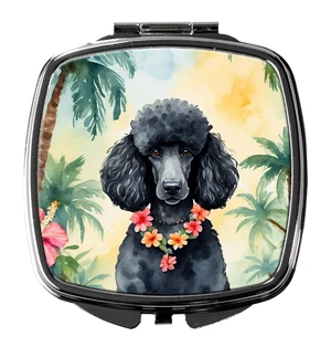 Black Poodle Luau Compact Mirror Decorative Travel Makeup Mirror for Women Girls Gifts Pocket Makeup Mirror Folding Handheld Black Poodle Luau Compact Mirror Decorative Travel Makeup Mirror for Women Girls Gifts Pocket Makeup Mirror Folding Handheld