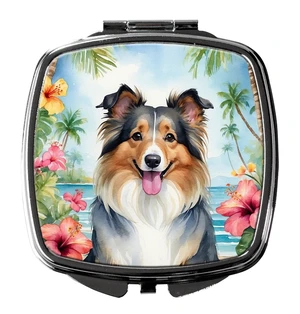 Sheltie Luau Compact Mirror Decorative Travel Makeup Mirror for Women Girls Gifts Pocket Makeup Mirror Folding Handheld Sheltie Luau Compact Mirror Decorative Travel Makeup Mirror for Women Girls Gifts Pocket Makeup Mirror Folding Handheld