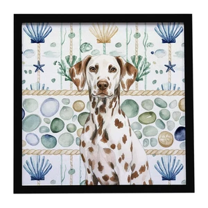 Liver Dalmatian Coastal Sea Glass Framed Metal Print Bathroom, Kitchen, Office, Home Decor Wall Art Ready to Hang, Square, 8X8 Liver Dalmatian Coastal Sea Glass Framed Metal Print Bathroom, Kitchen, Office, Home Decor Wall Art Ready to Hang, Square, 8X8