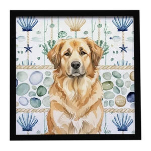 Sandy Leonberger Coastal Sea Glass Framed Metal Print Bathroom, Kitchen, Office, Home Decor Wall Art Ready to Hang, Square, 8X8 Sandy Leonberger Coastal Sea Glass Framed Metal Print Bathroom, Kitchen, Office, Home Decor Wall Art Ready to Hang, Square, 8X8