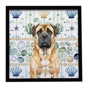 Fawn Mastiff Coastal Sea Glass Framed Metal Print Bathroom, Kitchen, Office, Home Decor Wall Art Ready to Hang, Square, 8X8 Fawn Mastiff Coastal Sea Glass Framed Metal Print Bathroom, Kitchen, Office, Home Decor Wall Art Ready to Hang, Square, 8X8