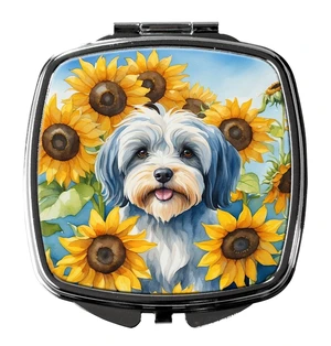 Tibetan Terrier in Sunflowers Compact Mirror Decorative Travel Makeup Mirror for Women Girls Gifts Pocket Makeup Mirror Folding Handheld Tibetan Terrier in Sunflowers Compact Mirror Decorative Travel Makeup Mirror for Women Girls Gifts Pocket Makeup Mirror Folding Handheld