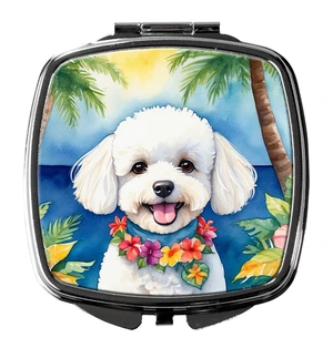 Bichon Frise Luau Compact Mirror Decorative Travel Makeup Mirror for Women Girls Gifts Pocket Makeup Mirror Folding Handheld Bichon Frise Luau Compact Mirror Decorative Travel Makeup Mirror for Women Girls Gifts Pocket Makeup Mirror Folding Handheld