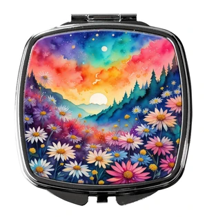 Colorful Asters Compact Mirror Decorative Travel Makeup Mirror for Women Girls Gifts Pocket Makeup Mirror Folding Handheld Colorful Asters Compact Mirror Decorative Travel Makeup Mirror for Women Girls Gifts Pocket Makeup Mirror Folding Handheld