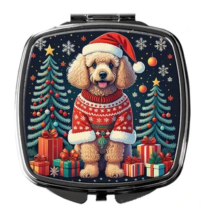 Apricot Toy Poodle Christmas Compact Mirror Decorative Travel Makeup Mirror for Women Girls Gifts Pocket Makeup Mirror Folding Handheld Apricot Toy Poodle Christmas Compact Mirror Decorative Travel Makeup Mirror for Women Girls Gifts Pocket Makeup Mirror Folding Handheld